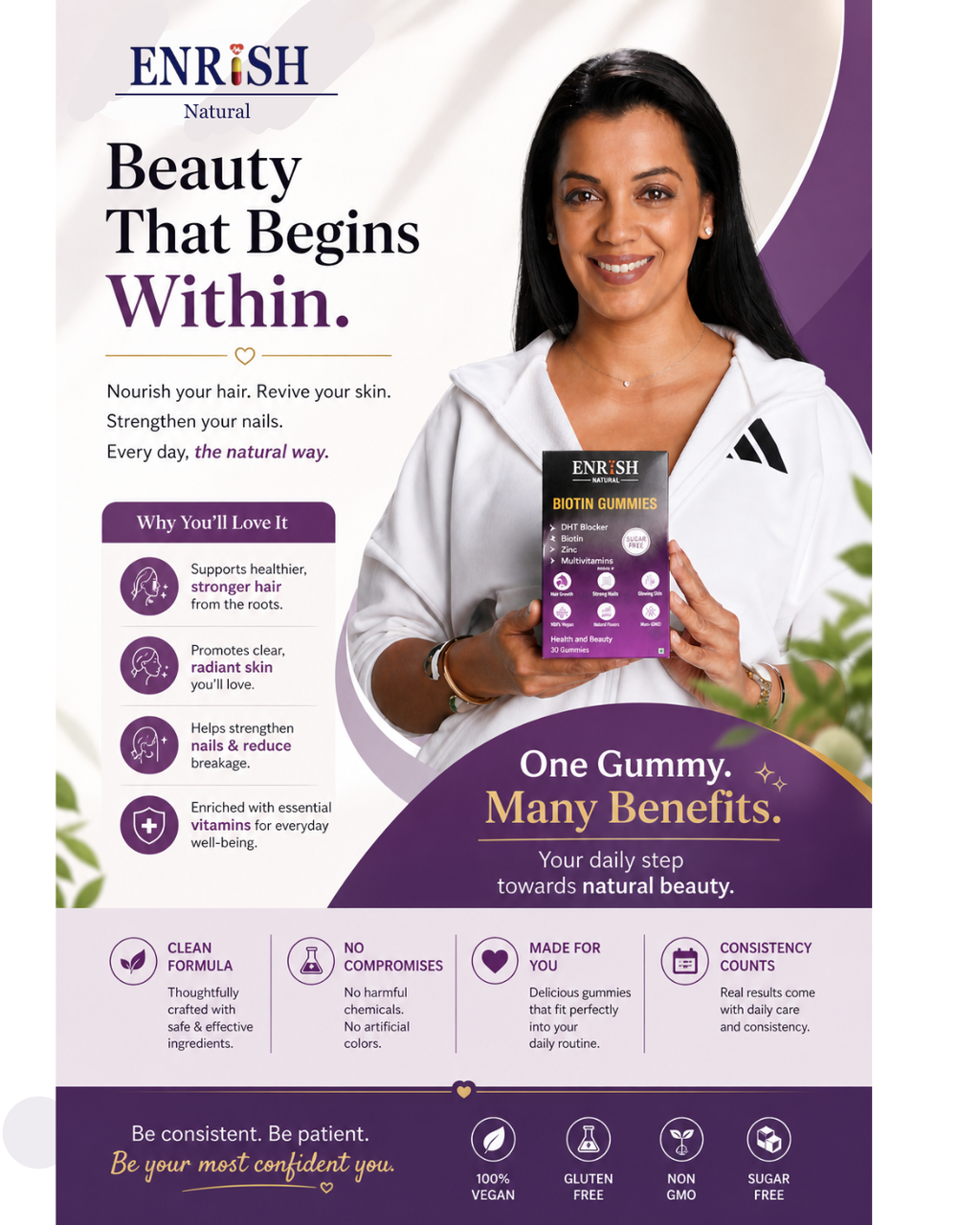 Enrish Natural Biotine Gummies
