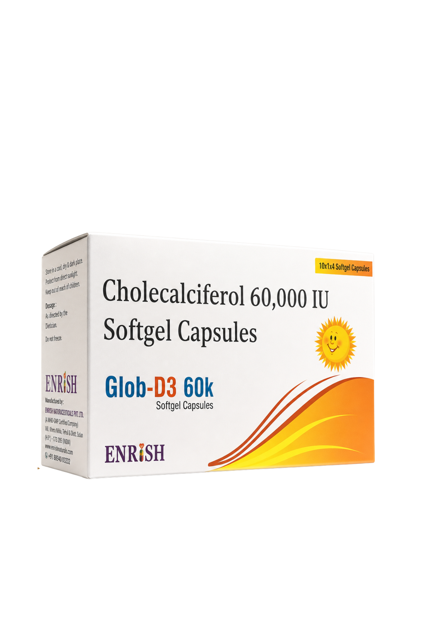 Glob-D3 60k capsules (Pack of 1 contains 12 capsules)