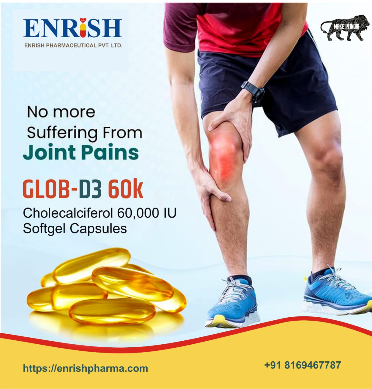 Glob-D3 60k capsules (Pack of 1 contains 12 capsules)
