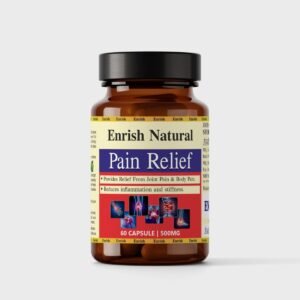 Enrish Natural Pain Relief Capsules | Ayurvedic Joint & Body Pain Support | Reduces Inflammation & Stiffness | 60 Capsules (500mg)